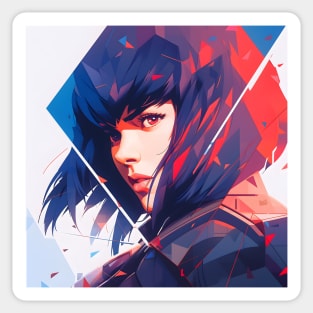 Cybernetic Journeys: Ghost in the Shell Aesthetics, Techno-Thriller Manga, and Mind-Bending Cyber Warfare Art Sticker